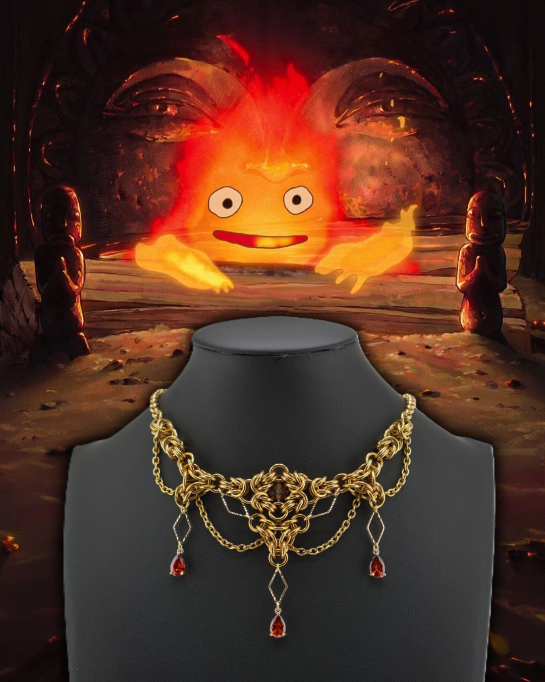 Calcifer Chainmaille Necklace (Limited Edition)